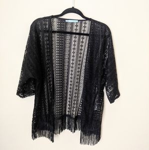 Maurice's Black Lace Cardigan